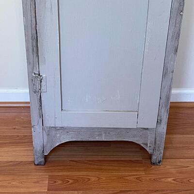 Painted Grey Storage Cabinet with Four Shelves