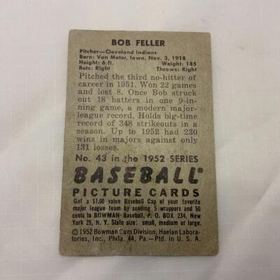 [11] VINTAGE | Bob Feller | Bowman Card #43 | 1952 | Cleveland Indians