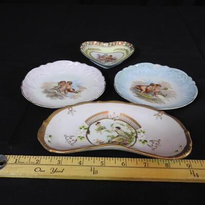 Porcelain Cherub Trays and Plates