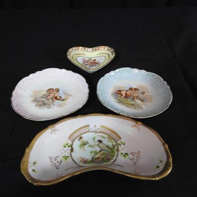 Porcelain Cherub Trays and Plates