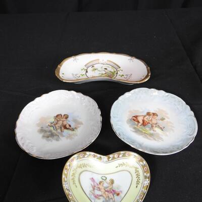 Porcelain Cherub Trays and Plates