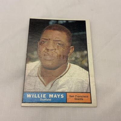 [23] VINTAGE | Willie Mays | TOPPS Card #150 | 1961 | Yankees | Giants