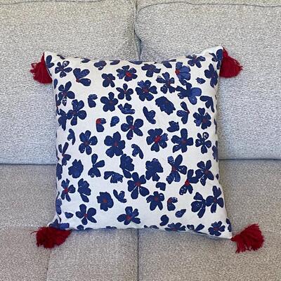 Four Red, White & Blue Decorative Throw Pillows