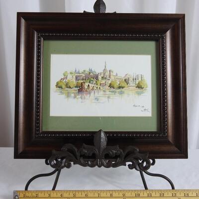 Framed Original Watercolor