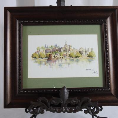 Framed Original Watercolor