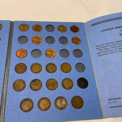 [50] Lincoln Head Cent Folder | 1952 | 13 Canadian Cents