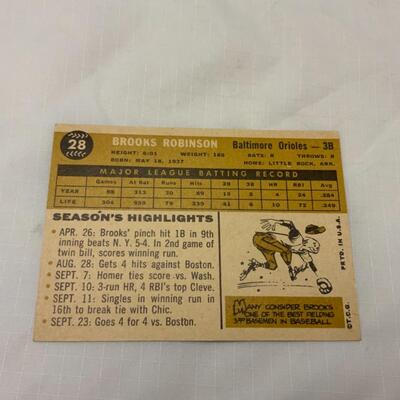[52] VINTAGE | Brooks Robinson | TOPPS Card #28 | 1960 | Baltimore Orioles