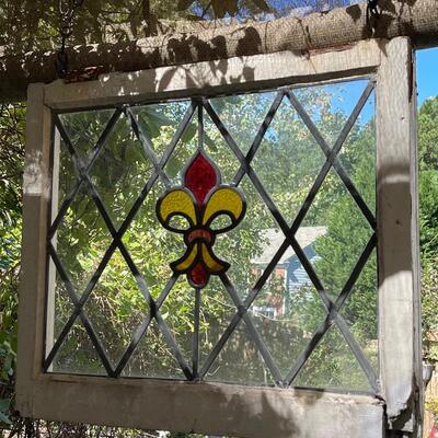 Antique FDL Stained Glass Window *See Details