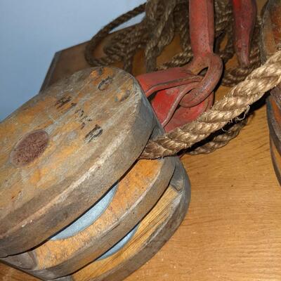 Vintage Block and Tackle Pulley