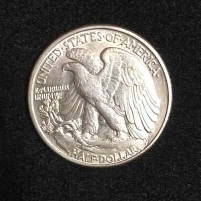 1945 BU walking liberty half dollar