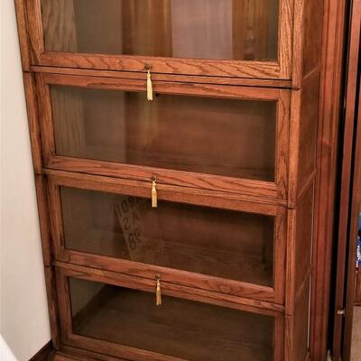 Lot #157  Contemporary Barrister Style Bookcase - 4 shelves