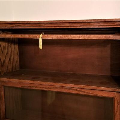 Lot #157  Contemporary Barrister Style Bookcase - 4 shelves