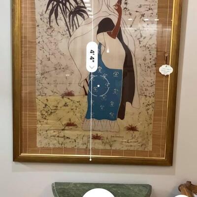 Lot 1: Gina Lombardt Japanese Water Carrier Art