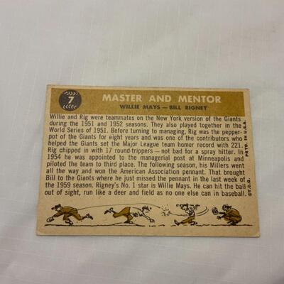 [77] VINTAGE | Master & Mentor | TOPPS Card #7 | 1960 | Mays Rigney
