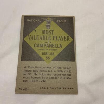 [80] VINTAGE | Roy Campanella | TOPPS Card #480 | 1961 | Dodgers