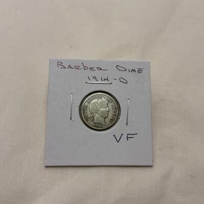 [83] 1914 D Barber Dime | VF