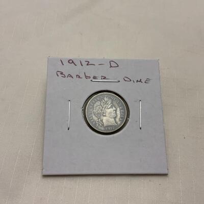 [85] 1912 D Barber Dime | Nice Coloring