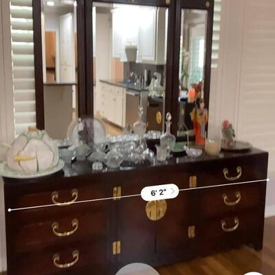 Lot 20: Asian Mirror Dresser & more