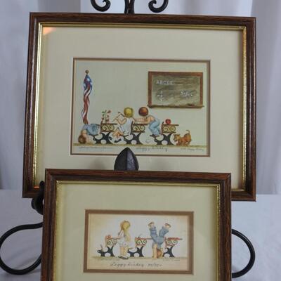 Four Signed & Numbered Peggy Dickey Framed Prints