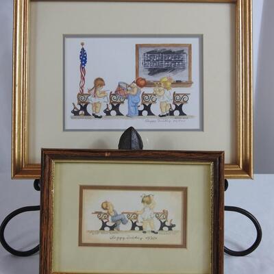 Four Signed & Numbered Peggy Dickey Framed Prints