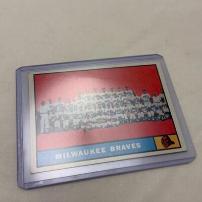 [98] VINTAGE | Milwaukee Braves Team Picture | TOPPS Card #463 | 1960