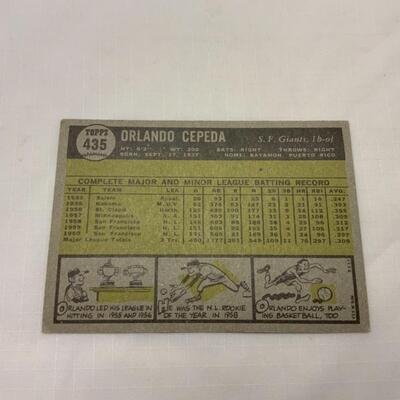 [99] VINTAGE | Orlando Cepeda | TOPPS #435 | 1961 | San Francisco Giants