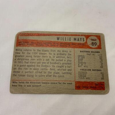 [112] VINTAGE | Willie Mays | Bowman Card #89 | 1954 | NY Giants