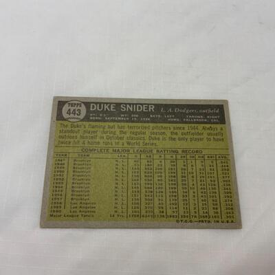 [118] VINTAGE | Duke Snider | TOPPS Card #443 | 1961 | Brooklyn LA Dodgers