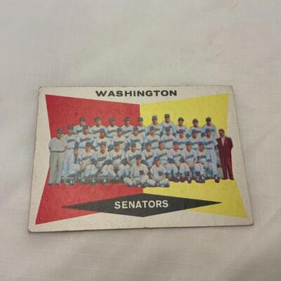 [121] VINTAGE | Washington Senators Team Picture | TOPPS Card #43 | 1960
