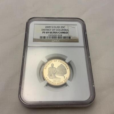 [123] GRADED COIN | 2009 S District of Columbia Quarter | PF 69 | NGC