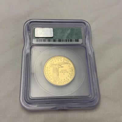 [124] GRADED COIN | 2001 S Sacajawea Dollar | PR 70 | ICG