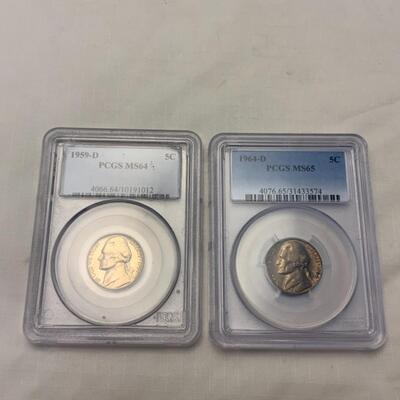 [127] GRADED COINS | Four Jefferson Nickels | PCGS