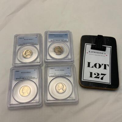[127] GRADED COINS | Four Jefferson Nickels | PCGS