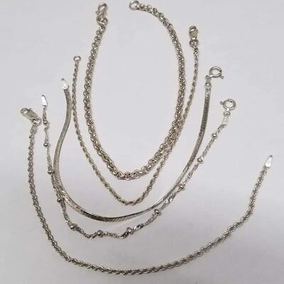 Sterling silver necklace lot  28 g