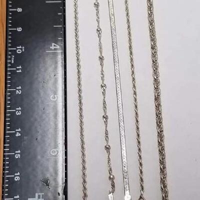 Sterling silver necklace lot  28 g