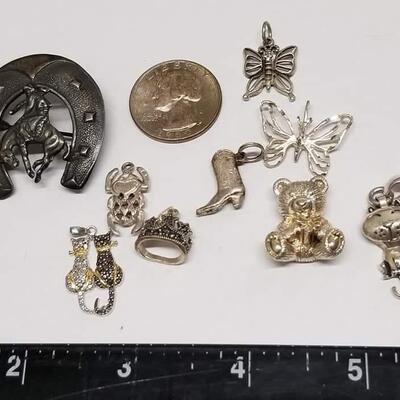 Sterling silver charm lot  22.3 g