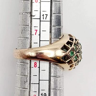Sterling silver 18 k gold  ring size 7
