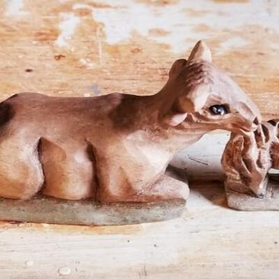 Hand Carved Manger Scene