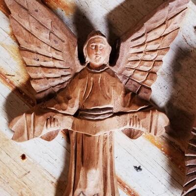 Hand Carved Manger Scene