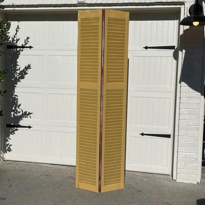 Painted Golden Yellow Attached Shutters * See Details