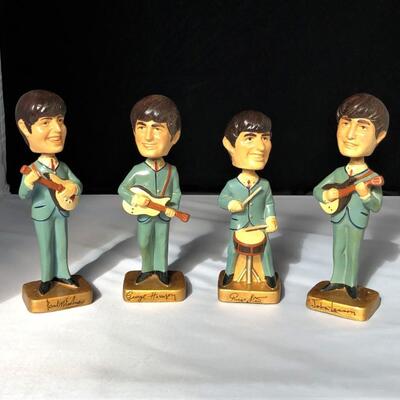 Beatles Set of 4 Bobble Heads 1964 Car Mascots Inc