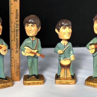 Beatles Set of 4 Bobble Heads 1964 Car Mascots Inc