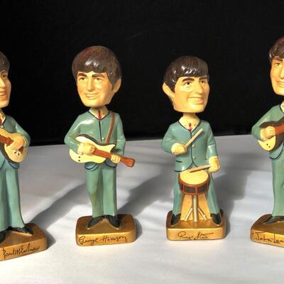 Beatles Set of 4 Bobble Heads 1964 Car Mascots Inc