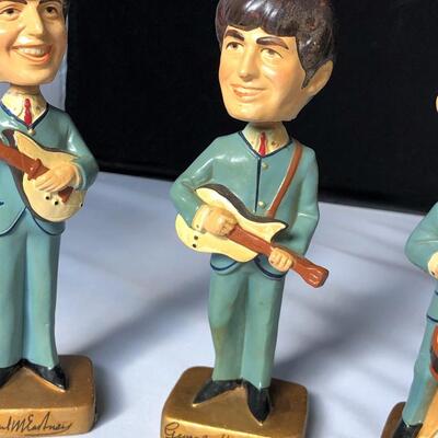 Beatles Set of 4 Bobble Heads 1964 Car Mascots Inc