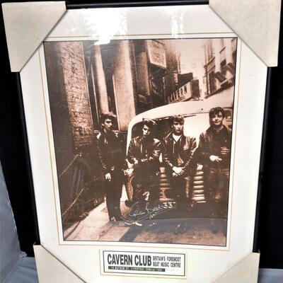 Signed Pete Best Cavern Club Lithograph Beatles Poster