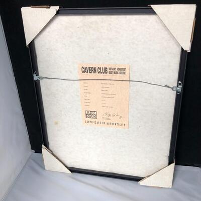 Signed Pete Best Cavern Club Lithograph Beatles Poster