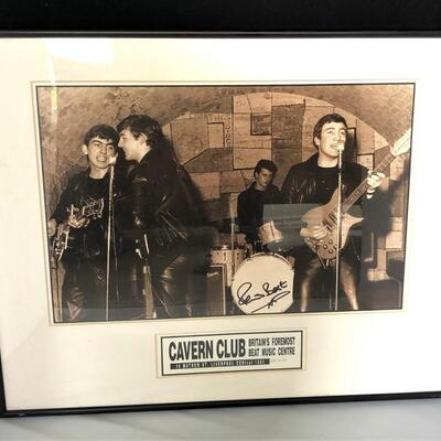 Beatles Signed Pete Best Cavern Club Lithograph Art Poster Print