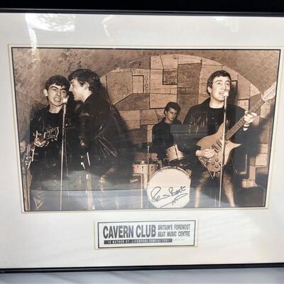Beatles Signed Pete Best Cavern Club Lithograph Art Poster Print