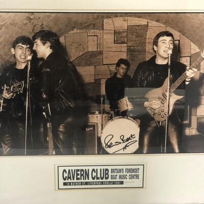 Beatles Signed Pete Best Cavern Club Lithograph Art Poster Print