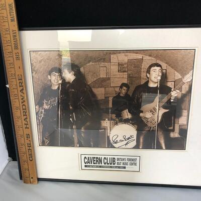 Beatles Signed Pete Best Cavern Club Lithograph Art Poster Print